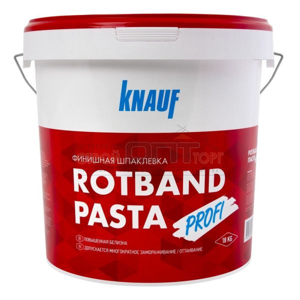 картинка Шпаклевка KNAUF Ротбанд-Паста Профи 18 кг (33/подд)(651674) от магазина Стройсан