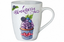 картинка Кружка фарф. rainbow  фарф  тюльпан blackberry 340мл wwdes-4 от магазина Стройсан
