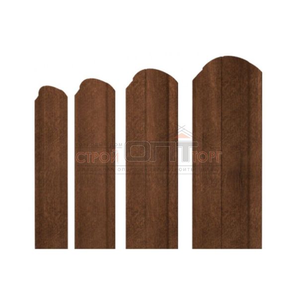 картинка Штакетник метал. Круглый фигурный   0,45x128 Print-Double Elite от магазина Стройсан
