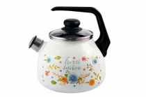 картинка Чайник  эмал. appetite со свистком 3л floral kitchen 4с209я от магазина Стройсан